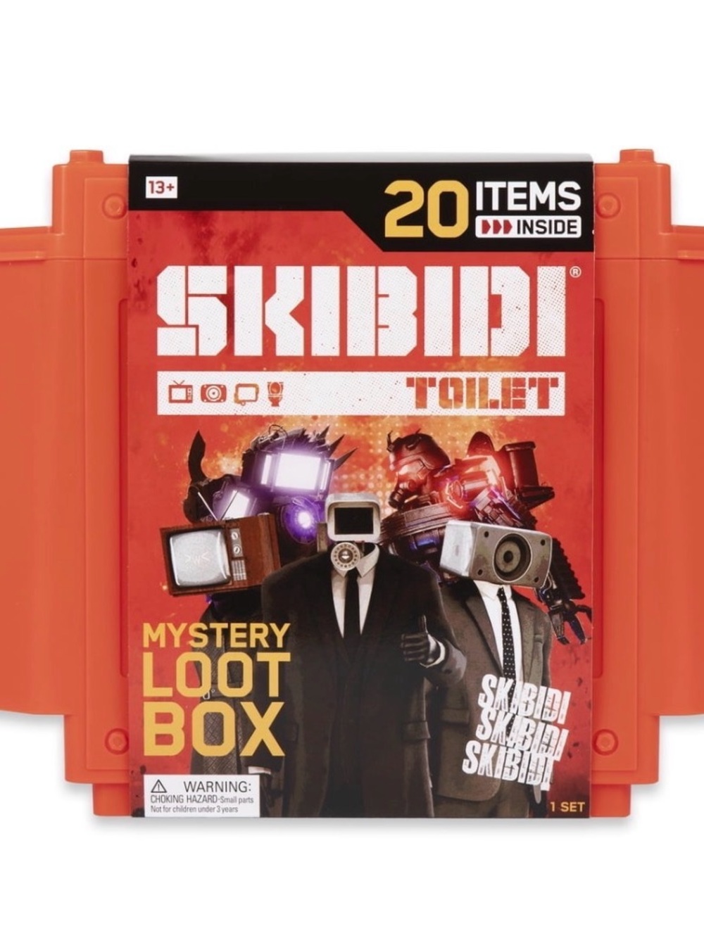 Skibidi Toilet Mystery Loot Box - Red Collectible Case